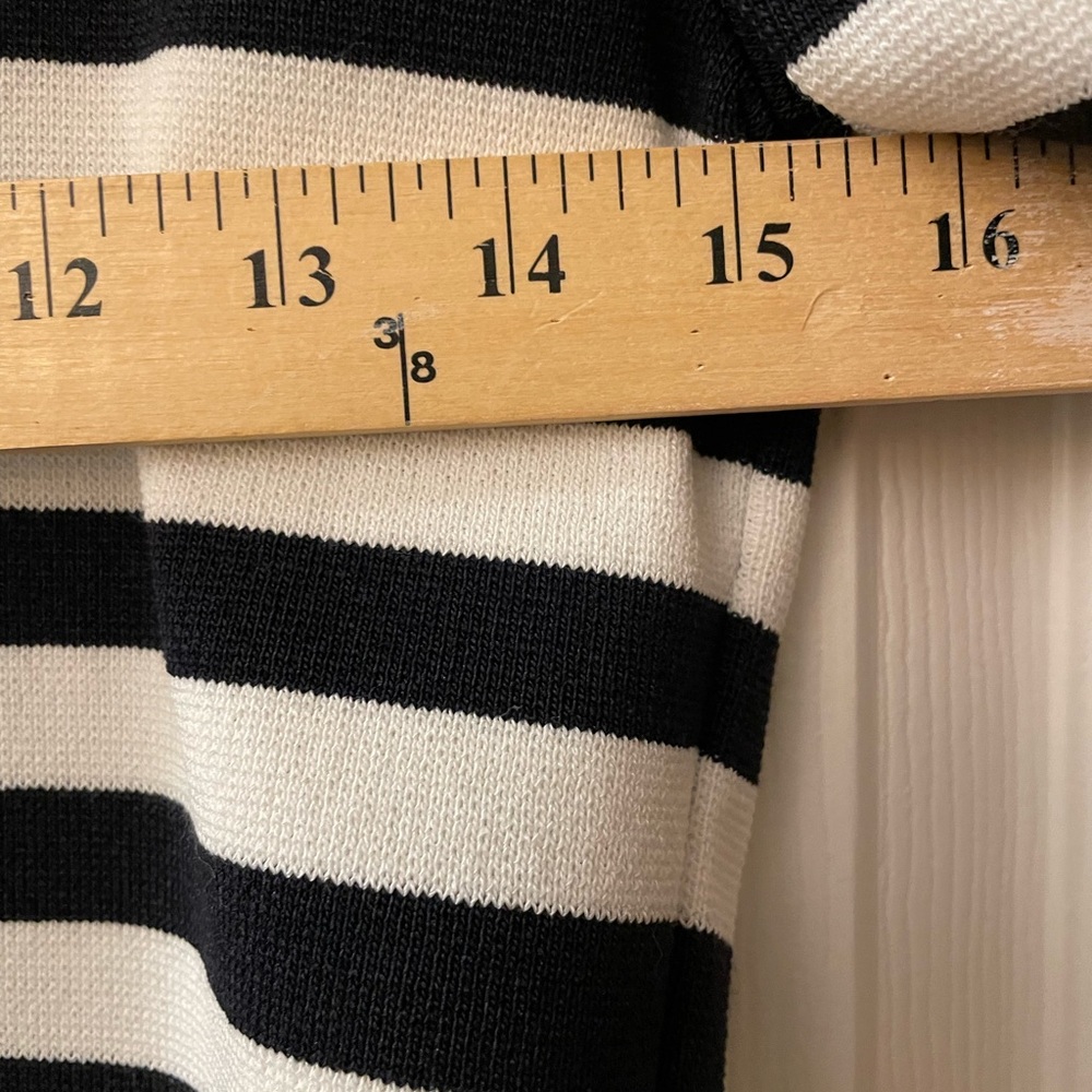 S: ZARA Short Sleeve Striped Crew Neck Sweater/Top Black/White NWT New! - Picture 5 of 6